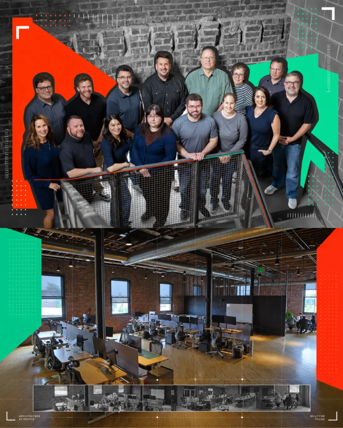 WWC team members and office workspace