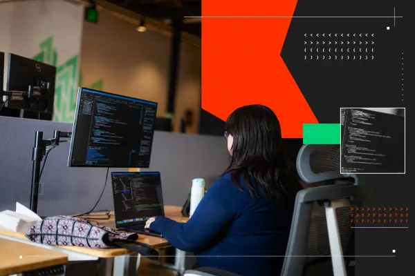 Engineers collaborating on software development