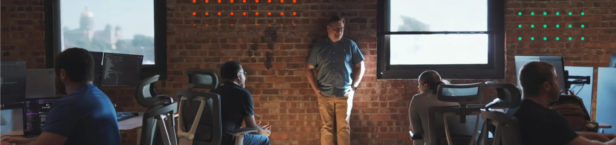 WWC team working in an open office environment