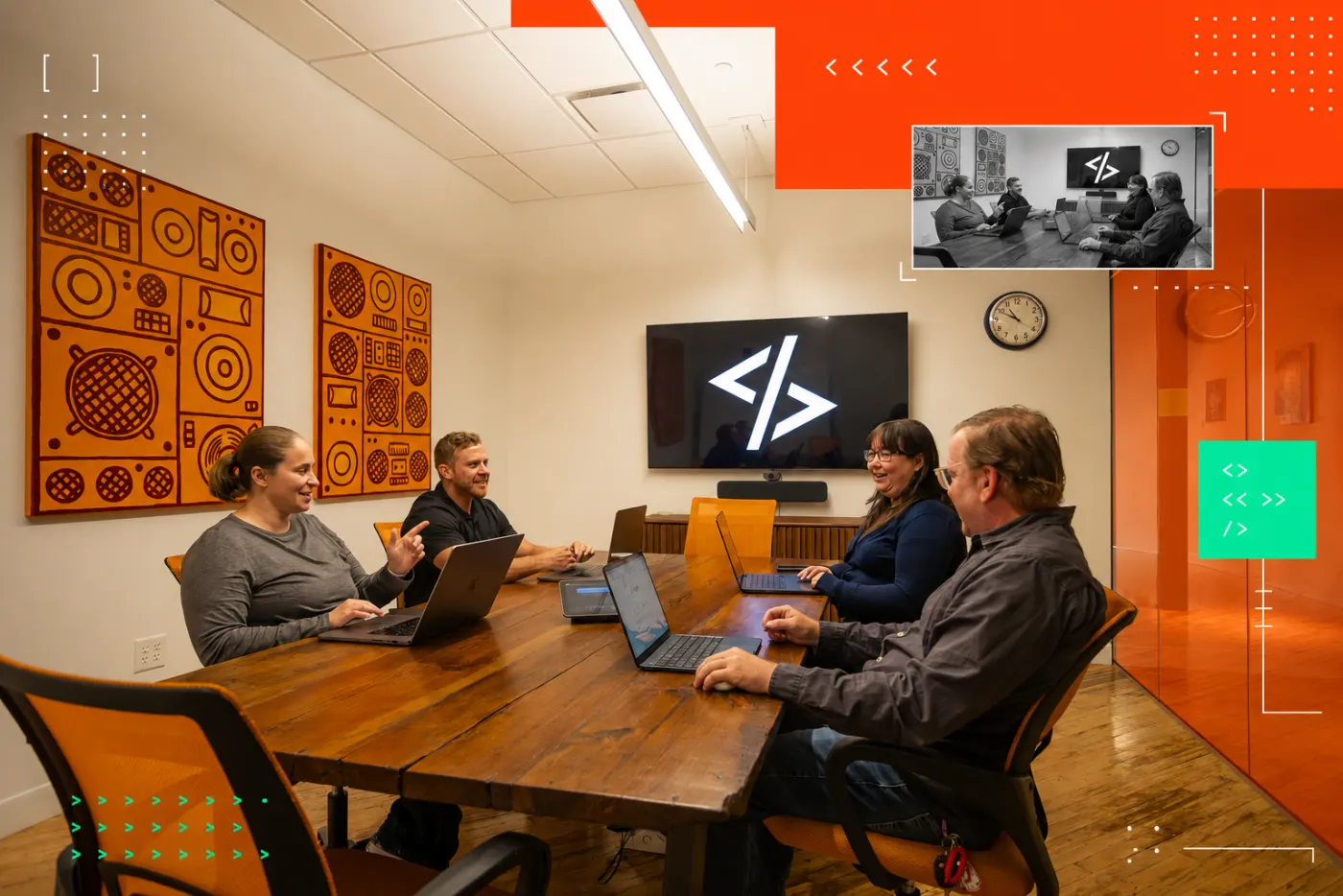 WWC team meeting around a conference table